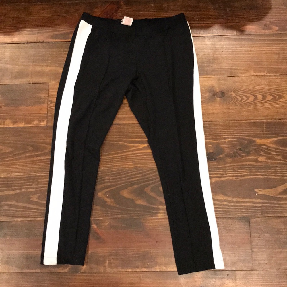 Tuxedo stripe pull on pants/legging